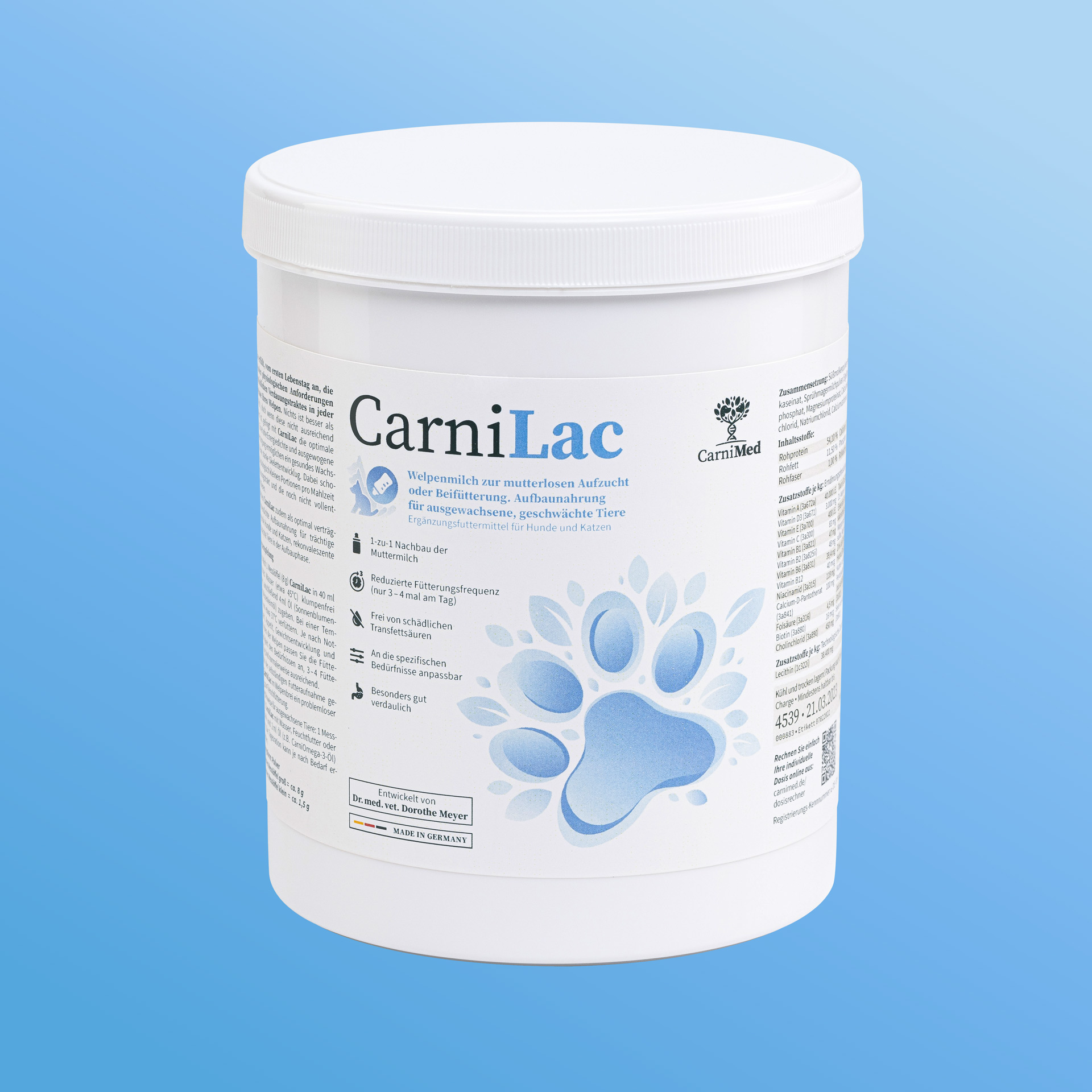 CarniLac - Welpenmilch zur mutterlosen Aufzucht ab dem ersten Lebenstag