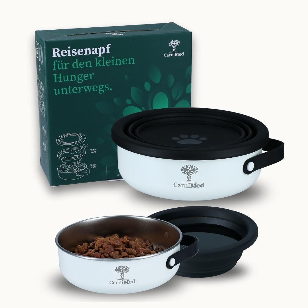 CarniMed Reise-Futternapf - Fressnapf, Trinknapf und Aufbewahrungsbehälter in einem