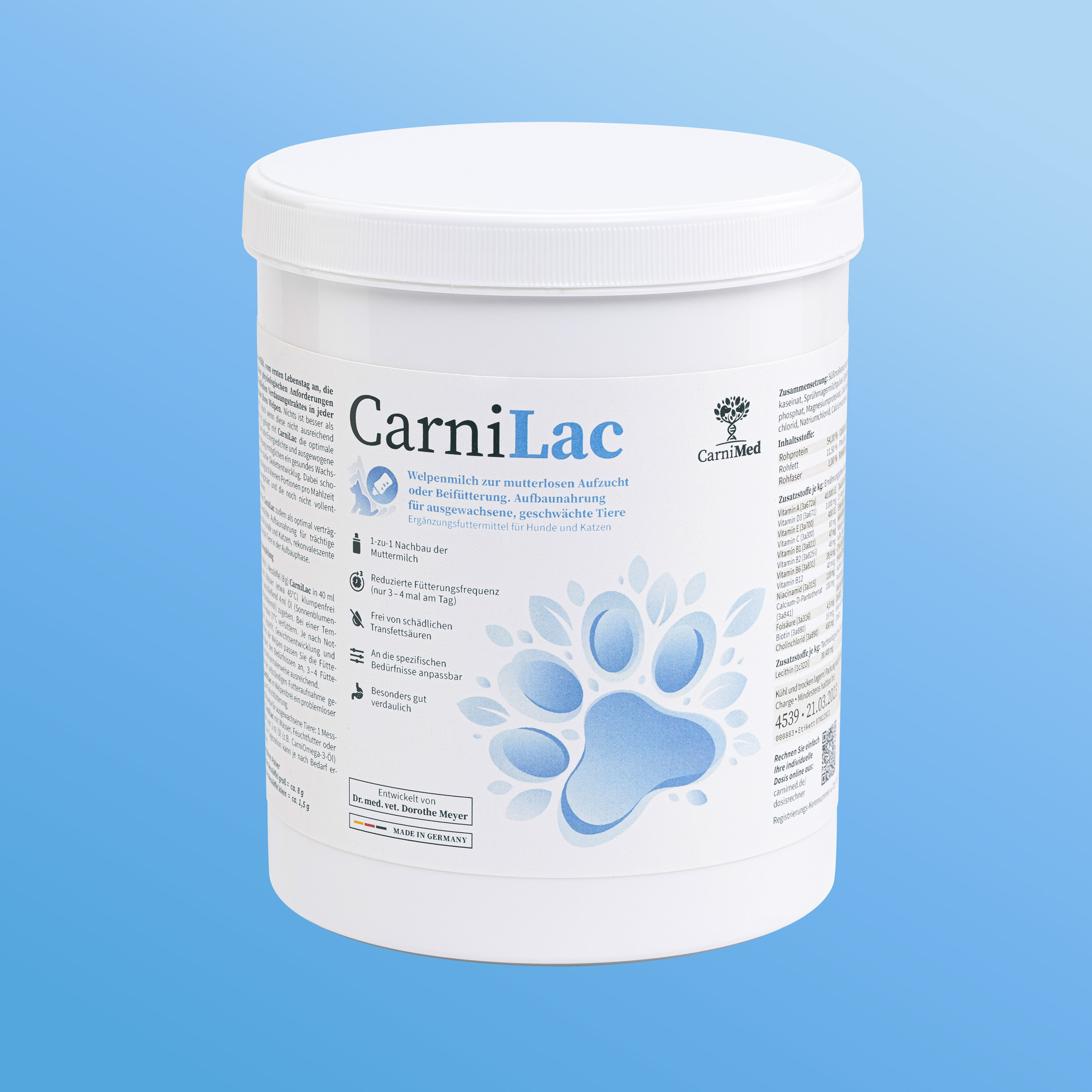 CarniLac - Welpenmilch zur mutterlosen Aufzucht ab dem ersten Lebenstag CarniLac - Welpenmilch zur mutterlosen Aufzucht ab dem ersten Lebenstag